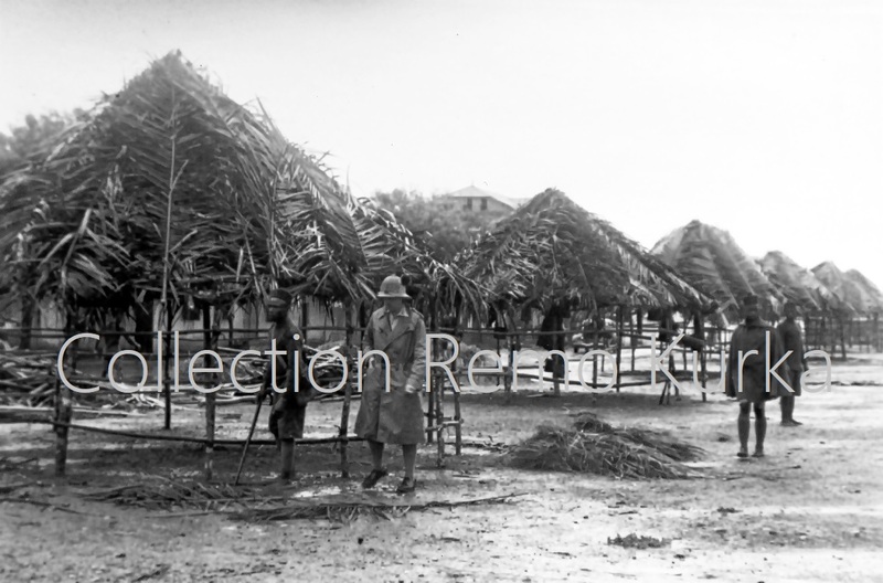  A high ranking colonial official on inspection of temporary shelters